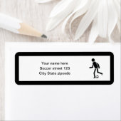 サッカー選手とボールカスタムギフト ラベル (インサイチュ)