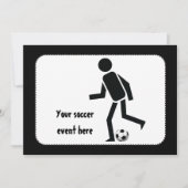 サッカー選手とボールカスタムギフト 招待状 (正面)