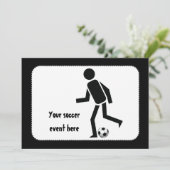 サッカー選手とボールカスタムギフト 招待状 (スタンド正面)