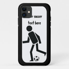 サッカー選手とボールカスタムギフト iPhone 11 ケース