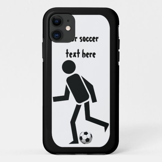 サッカー選手とボールカスタムギフト Case-Mate iPhoneケース (裏面)