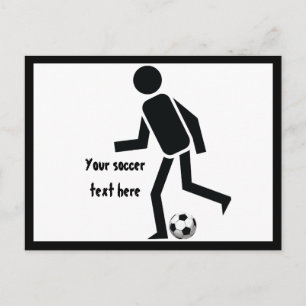 サッカー選手とボール オーダーメイド ギフト ポストカード