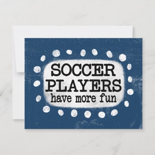 サッカー選手のおもしろいグリーティングカードの数が増える カード (正面)