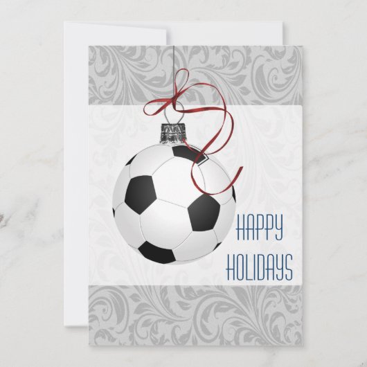 サッカー選手のためのクリスマスカード シーズンカード (正面)