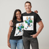 サッカー選手のアクションイラストTシャツ Tシャツ (ユニセックス)