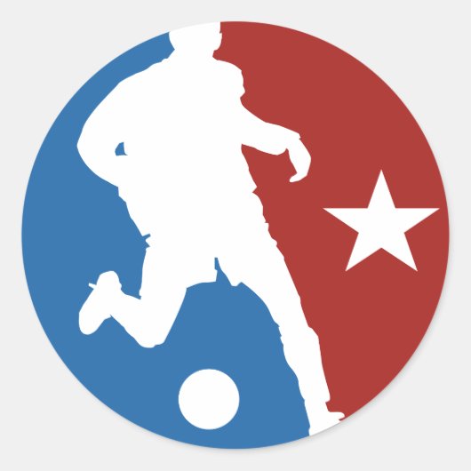 サッカー選手のカスタムステッカー ラウンドシール (正面)