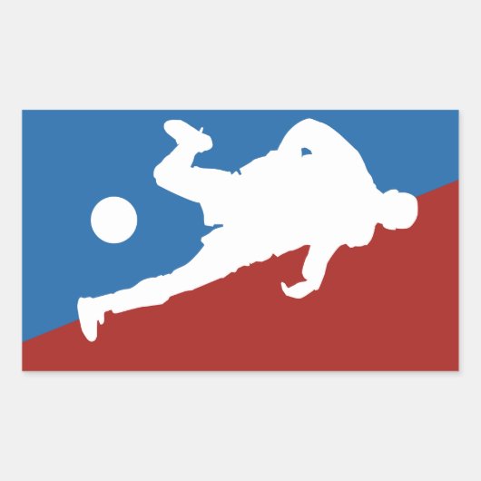 サッカー選手のカスタムステッカー 長方形シール (正面)