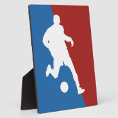 サッカー選手のカスタム胸板 フォトプラーク (側面)