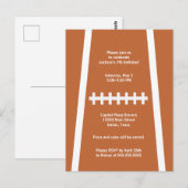 サッカー選手のカスタム誕生日パーティー招待状 ポストカード (正面/裏面)