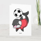 サッカー選手のキラーホールとサッカーボール カード (裏面)