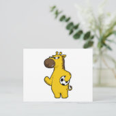 サッカー選手のキリンとサッカーボール ポストカード (スタンド正面)