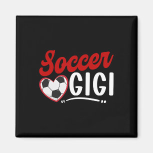 サッカー選手のギギを持つハートの祖母ギギ マグネット