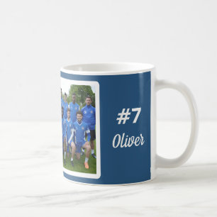 サッカー選手のギフト写真パーソナライズされた コーヒーマグカップ