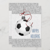 サッカー選手のクリスマスカード シーズンカード (正面/裏面)