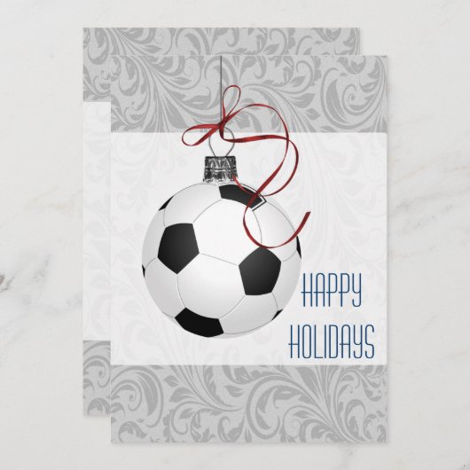 サッカー選手のクリスマスカード シーズンカード (正面/裏面)