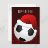 サッカー選手のクリスマスカード シーズンポストカード (正面/裏面)
