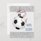 サッカー選手のクリスマスカード シーズンポストカード (正面/裏面)