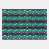 サッカー選手のクリスマススノーフレーク・パターン ラッピングペーパーシート (正面2)