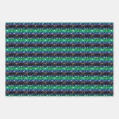 サッカー選手のクリスマススノーフレーク・パターン ラッピングペーパーシート (正面)