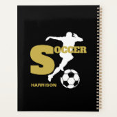 サッカー選手のグラフィパーソナライズされたック プランナー手帳 (裏面)