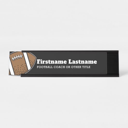 サッカー選手のコーチまたは先生-モダンスケッチ デスクネームプレート (正面)
