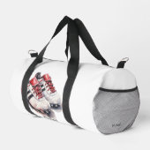 サッカー選手のコーチシューズ現実的なイニシャル ダッフルバッグ (右コーナー)