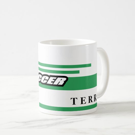 サッカー選手のコーヒーマグ コーヒーマグカップ (正面右)