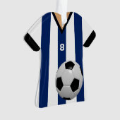 サッカー選手のサッカーパーソナライズされた選手 オーナメント (正面)