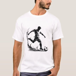 サッカー選手のシルエット キック ベクター スポーツ デザイン Tシャツ