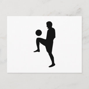 サッカー選手のシルエット ポストカード