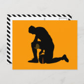 サッカー選手のシルエット ポストカード (正面/裏面)