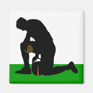 サッカー選手のシルエット マグネット