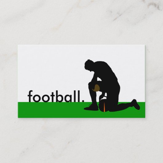 サッカー選手のシルエット 名刺 (正面)