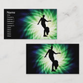 サッカー選手のシルエット 名刺 (正面/裏面)