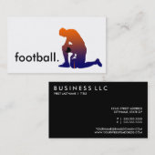 サッカー選手のシルエット 名刺 (正面/裏面)
