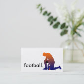 サッカー選手のシルエット 名刺 (スタンド正面)