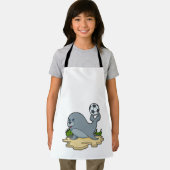 サッカー選手のシール エプロン (インサイチュ)