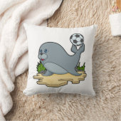 サッカー選手のシール クッション (ブランケット)