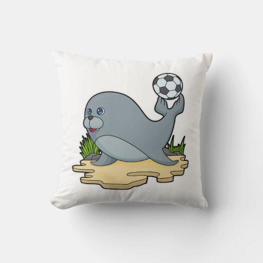 サッカー選手のシール クッション (正面)