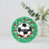 サッカー選手のバースデーパーティ招待状 招待状 (スタンド正面)