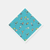 サッカー選手のパターン スタンダードカクテルナプキン (角)