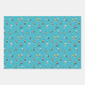 サッカー選手のパターン ラッピングペーパーシート (正面3)