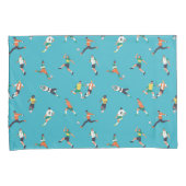 サッカー選手のパターン 枕カバー (正面右)