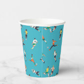 サッカー選手のパターン 紙コップ (右)