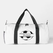 サッカー選手のファン名またはチームをコーチ ダッフルバッグ (裏面)