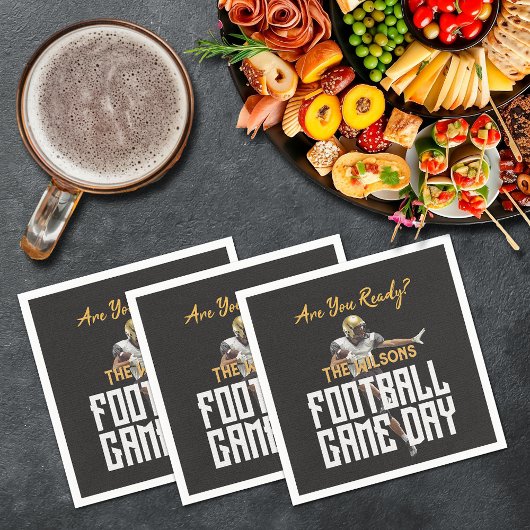 サッカー選手のブラックゲーム スタンダードカクテルナプキン