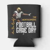 サッカー選手のブラックゲーム 缶クーラー (裏面)