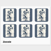 ✪サッカー選手のポートレート✪抽象芸術ベクターアート スクエアシール (シート)