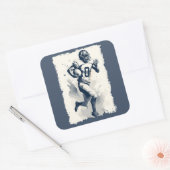 ✪サッカー選手のポートレート✪抽象芸術ベクターアート スクエアシール (封筒)