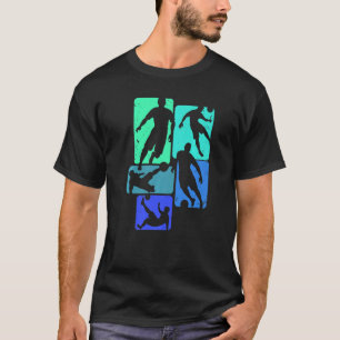 サッカー選手のメンズサッカーレトロボーイズサッカー Tシャツ